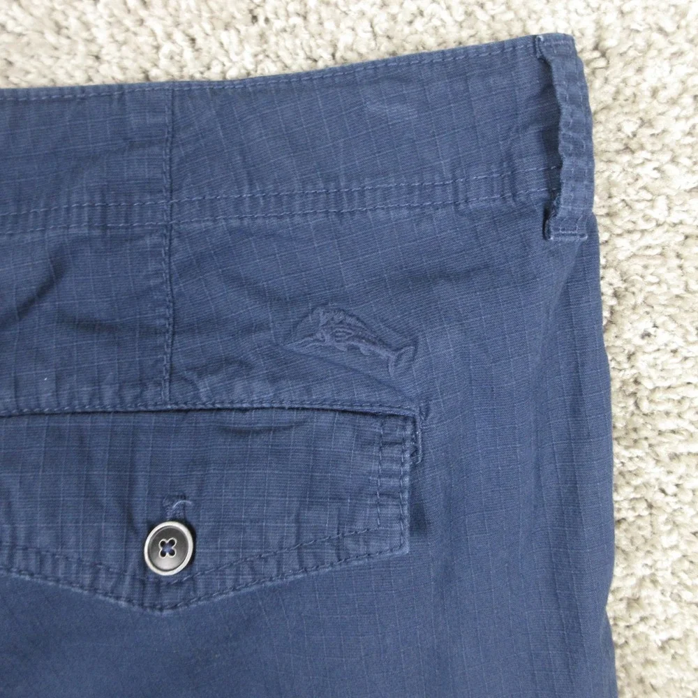 Tommy Bahama Shorts Mens 42 Navy Blue Cargo Drawstring Summer Casual Utility EUC